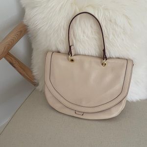 Frances valentine cream leather bag new